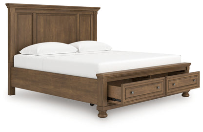 Myers Furniture Outlet - Ashley Furniture - Feddinger Bedroom - King Panel Storage Bed / Medium Brown - PCB779B12
