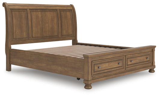 Myers Furniture Outlet - Ashley Furniture - Feddinger Bedroom - California King Sleigh Bed / Medium Brown - PCB779B16