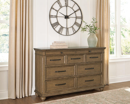Myers Furniture Outlet - Ashley Furniture - Karallin Bedroom - Dresser / Medium Brown - PCB782-31
