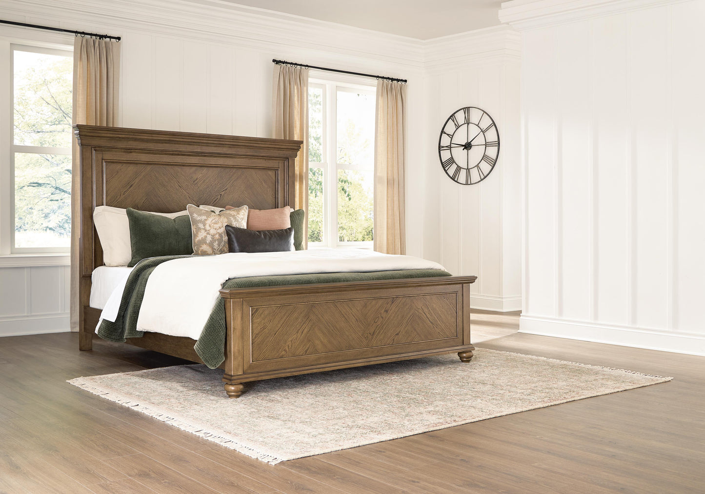 Myers Furniture Outlet - Ashley Furniture - Karallin Bedroom - California King Panel Bed / Medium Brown - PCB782B5