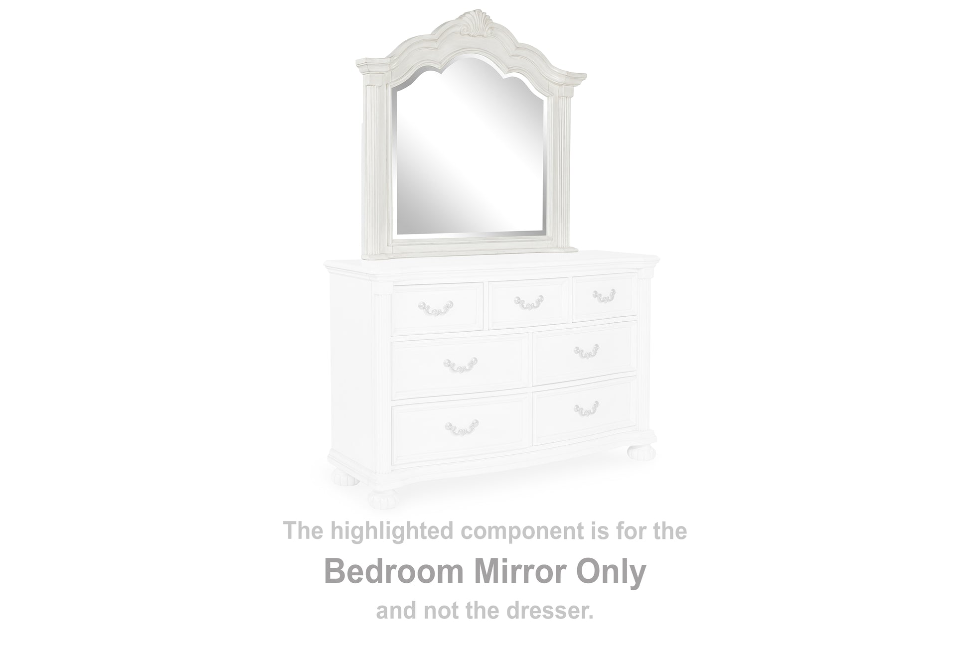 Myers Furniture Outlet - Ashley Furniture - Montelaine Bedroom - Bedroom Mirror / Antique White - B795-36