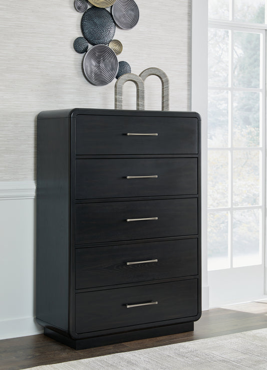 Myers Furniture Outlet - Ashley Furniture - Rowanbeck Bedroom - Dresser and Mirror / Black - B821B1