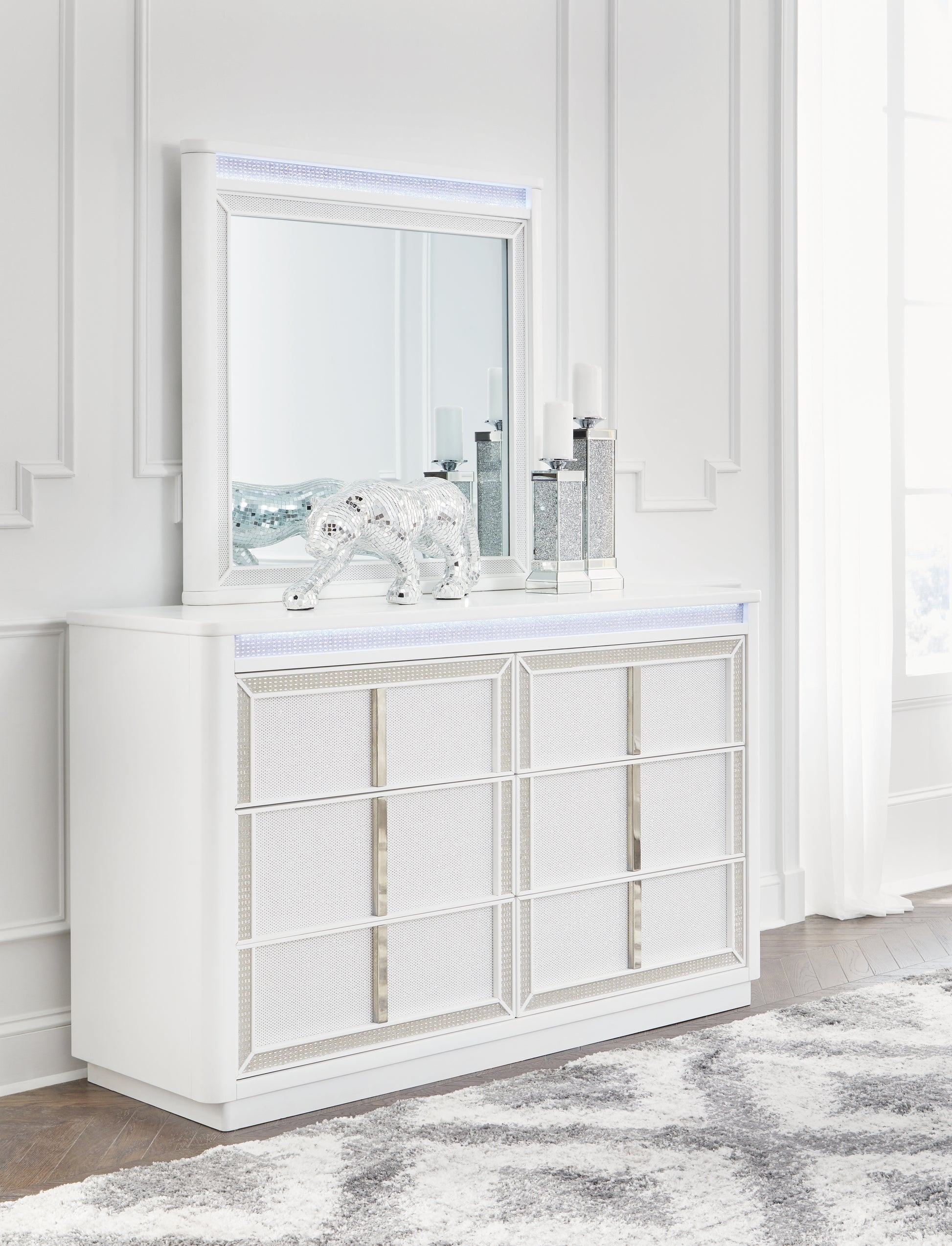 Myers Furniture Outlet - Ashley Furniture - Chalanna Bedroom - Two Drawer Night Stand / White - B822-92