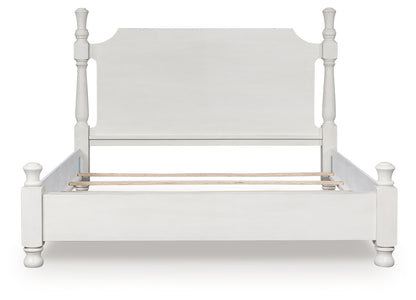 Myers Furniture Outlet - Ashley Furniture - Rowlenstown Bedroom - California King Poster Bed / Antique White - PCB823B5