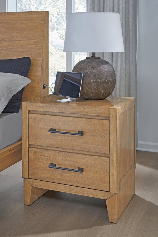 Myers Furniture Outlet - Ashley Furniture - Sherbana Bedroom - California King Panel Bed / Light Brown - B833B5