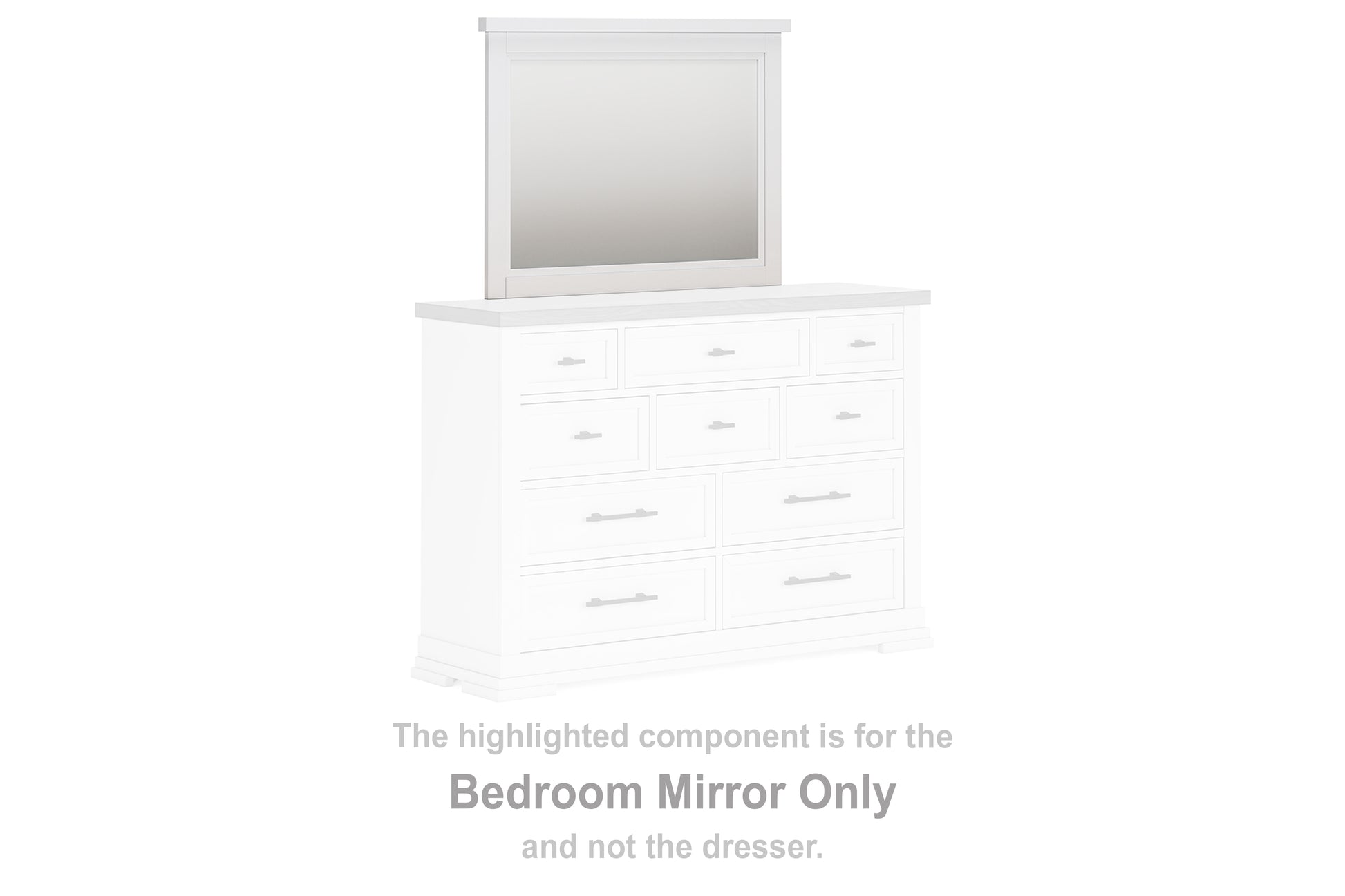 Myers Furniture Outlet - Ashley Furniture - Ashbryn Bedroom - Bedroom Mirror / White/Natural - B844-36