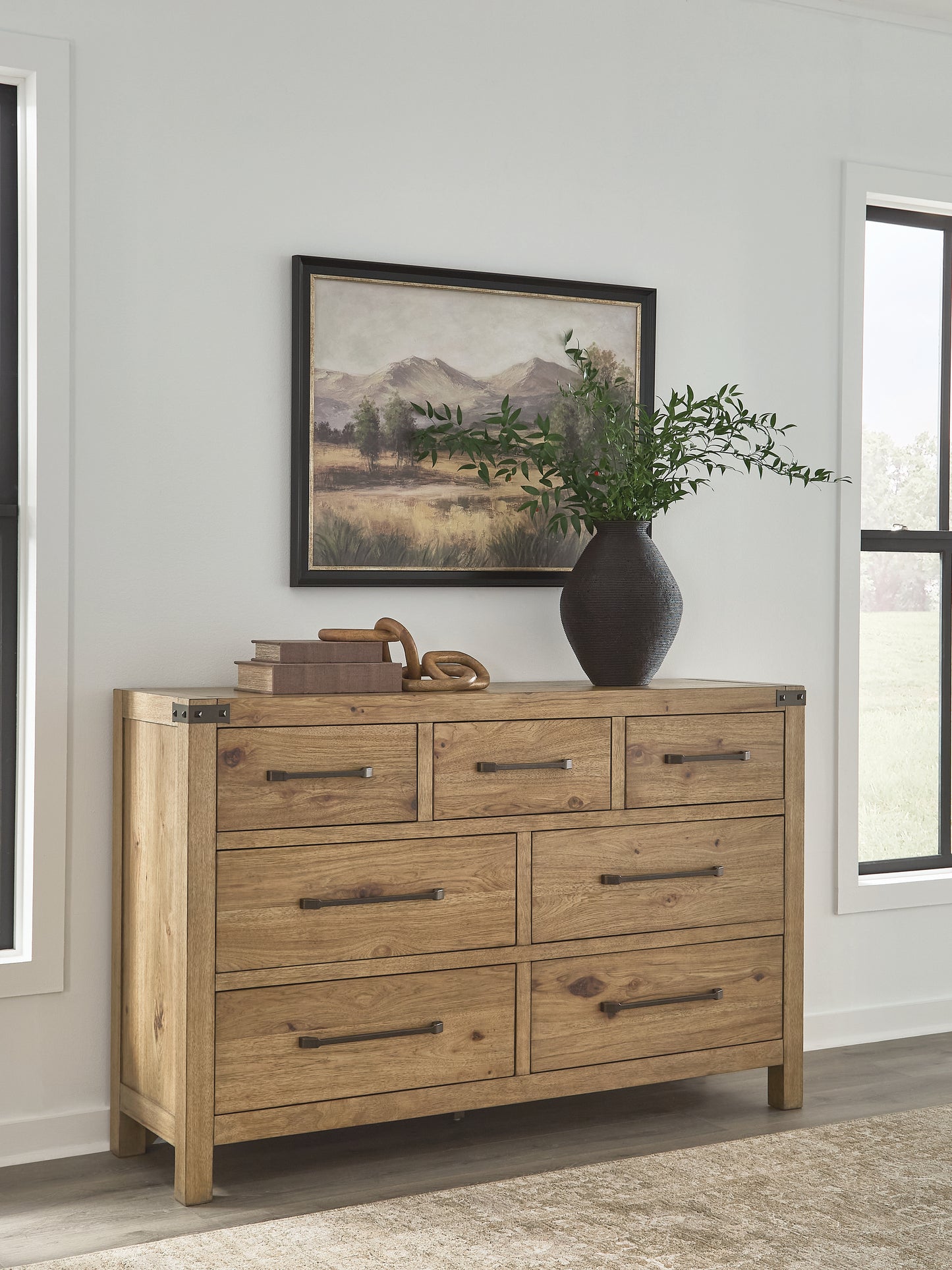 Myers Furniture Outlet - Ashley Furniture - Ridgester Bedroom - Dresser / Light Brown - B858-31