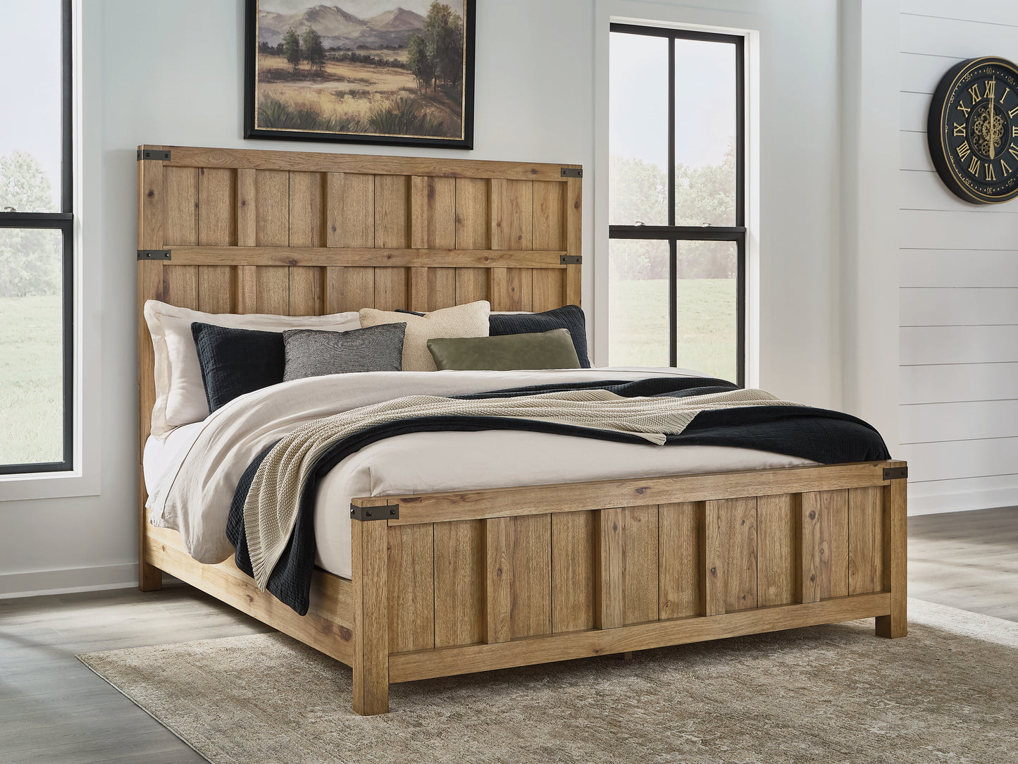 Myers Furniture Outlet - Ashley Furniture - Ridgester Bedroom - California King Panel Bed - B858B7