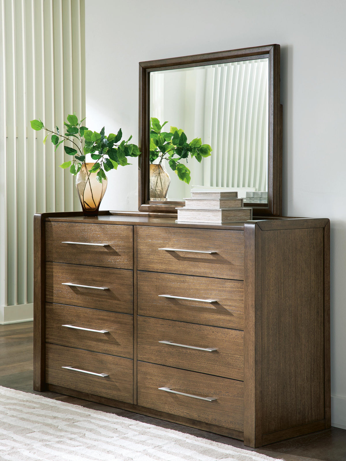 Myers Furniture Outlet - Ashley Furniture - Marxmore Bedroom - Dresser and Mirror / Brown - B863B1