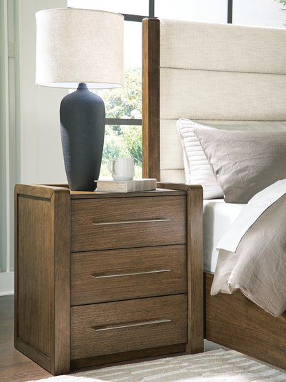 Myers Furniture Outlet - Ashley Furniture - Marxmore Bedroom - Three Drawer Night Stand / Brown - B863-93
