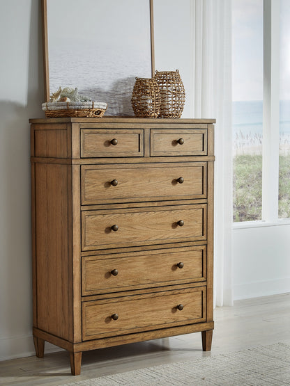 Myers Furniture Outlet - Ashley Furniture - Sharlance Bedroom - King Upholstered Panel Bed / Light Brown - B895B6
