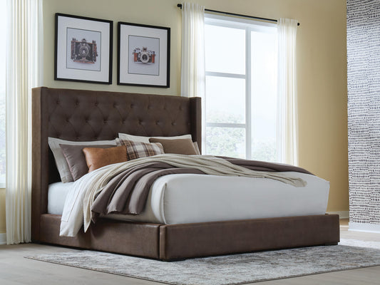 Myers Furniture Outlet - Ashley Furniture - Lavernty Bedroom - Queen Upholstered Storage Bed - PCB9002B1