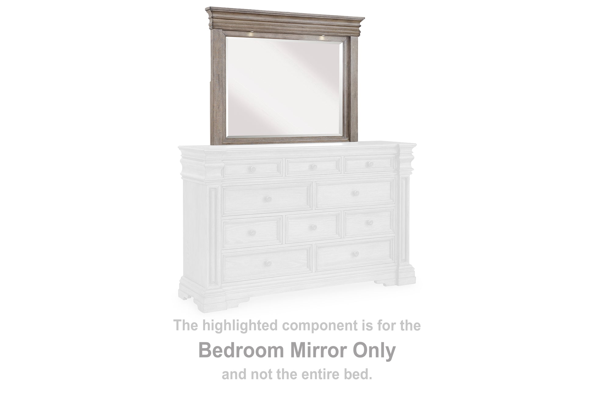 Myers Furniture Outlet - Ashley Furniture - Blairhurst Bedroom - Bedroom Mirror / Light Grayish Brown - B916-36