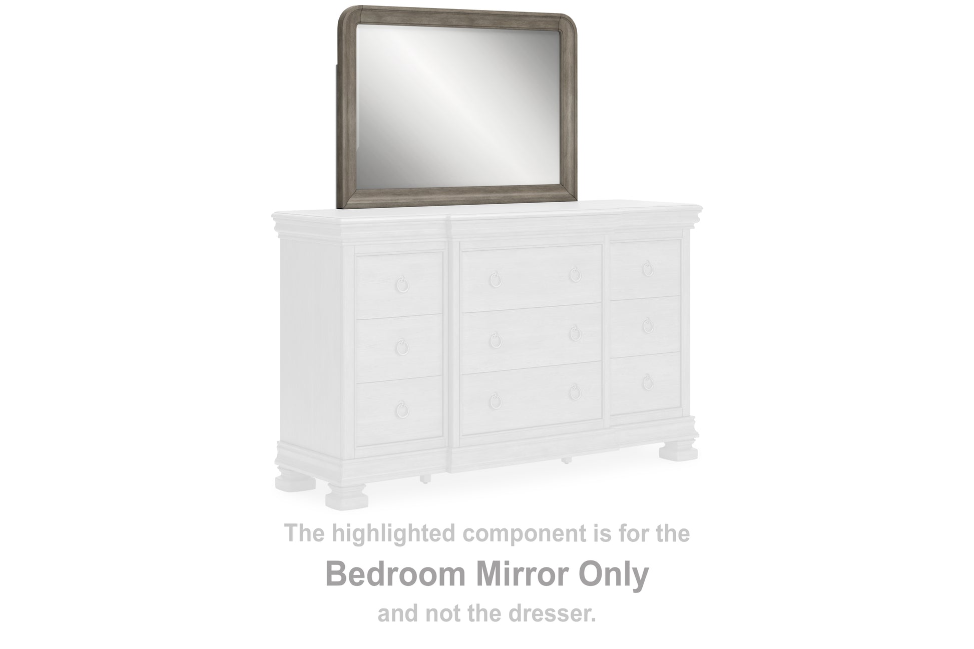 Myers Furniture Outlet - Ashley Furniture - Lexorne Bedroom - Bedroom Mirror / Gray - B924-36