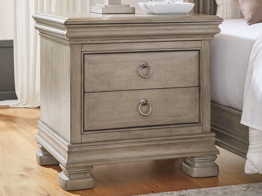 Myers Furniture Outlet - Ashley Furniture - Lexorne Bedroom - Three Drawer Night Stand / Gray - B924-93