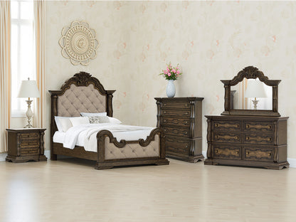 Myers Furniture Outlet - Ashley Furniture - Maylee Bedroom - Queen Upholstered Bed / Dark Brown - B947B2