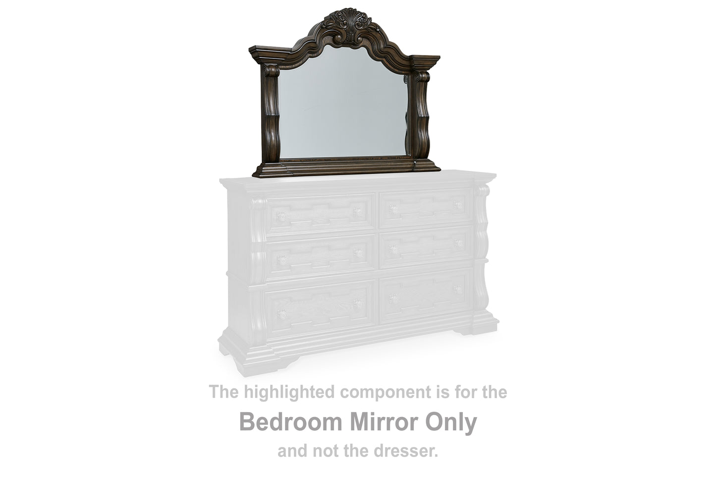 Myers Furniture Outlet - Ashley Furniture - Maylee Bedroom - Bedroom Mirror / Dark Brown - B947-36