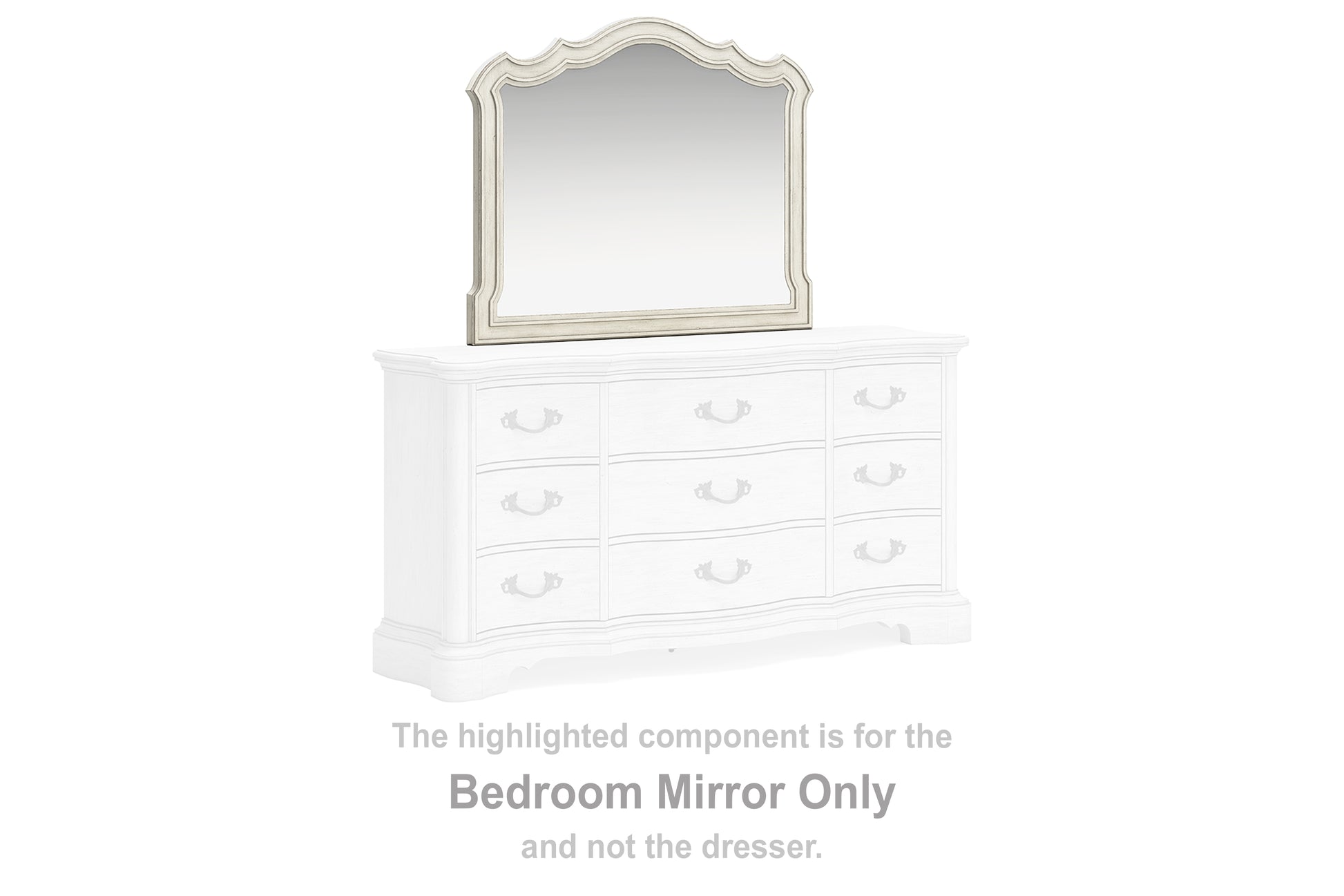 Myers Furniture Outlet - Ashley Furniture - Arlendyne Bedroom - Bedroom Mirror / Antique White - B980-36