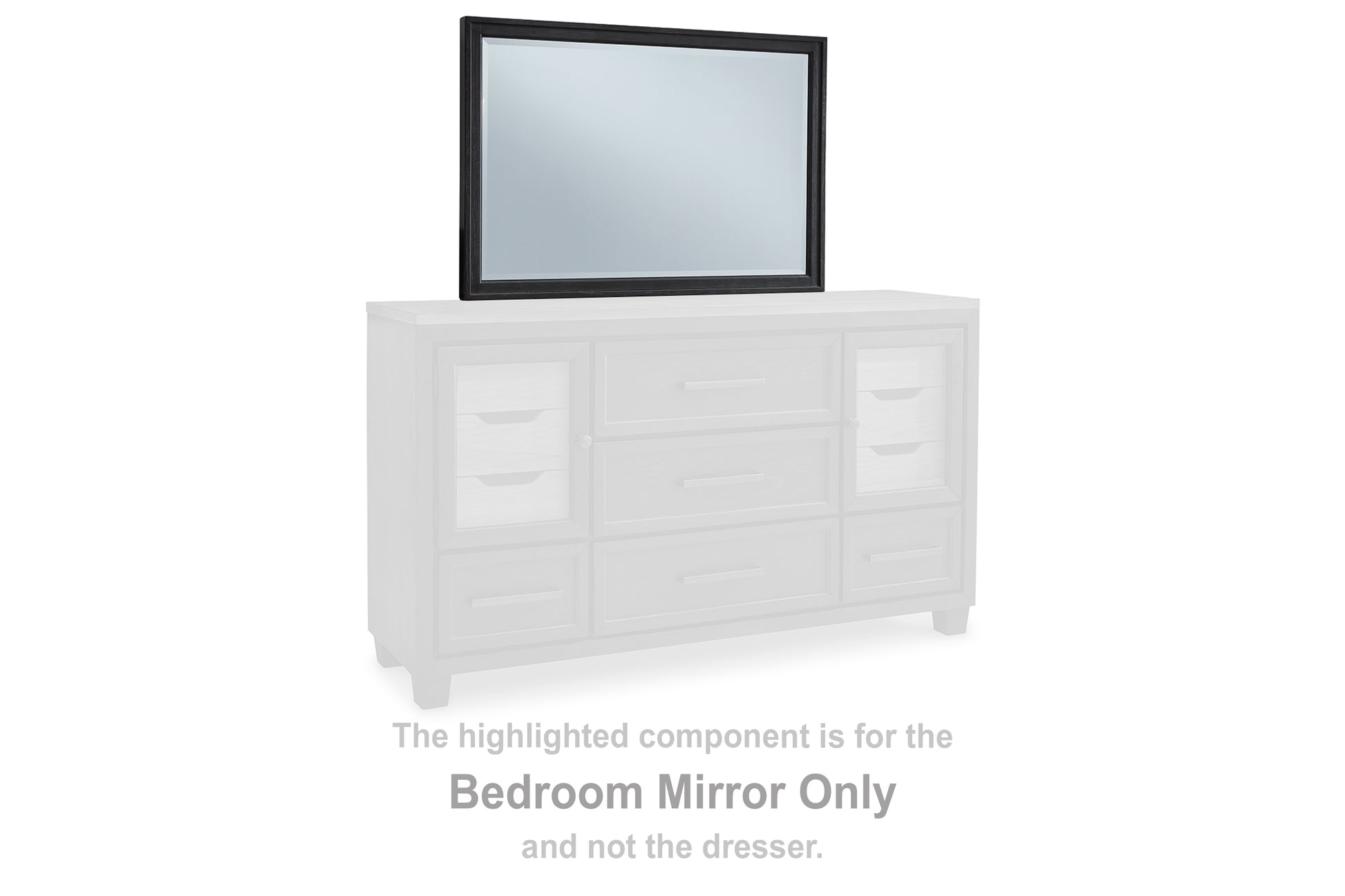 Myers Furniture Outlet - Ashley Furniture - Foyland Bedroom - Bedroom Mirror / Black - B989-36