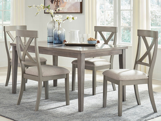 Myers Furniture Outlet - Ashley Furniture - Parellen Dining Room - Dining Chair (Set of 2) / Gray - D291-01X2
