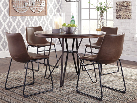 Myers Furniture Outlet - Ashley Furniture - Centiar Dining Room - Counter Height Bar Stool (Set of 2) / Gray - D372-824X2