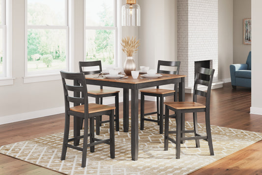 Myers Furniture Outlet - Ashley Furniture - Gesthaven Dining Room - Dining Chair (Set of 2) / Natural/Blue - D399-01X2