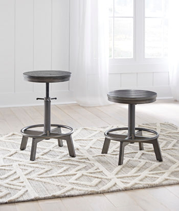 Myers Furniture Outlet - Ashley Furniture - Torjin Dining Room - Counter Height Stool (Set of 2) / Gray - D440-324X2
