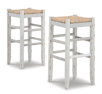 Myers Furniture Outlet - Ashley Furniture - Mirimyn Dining Room - Bar Height Bar Stool (Set of 2) / White - D508-230X2
