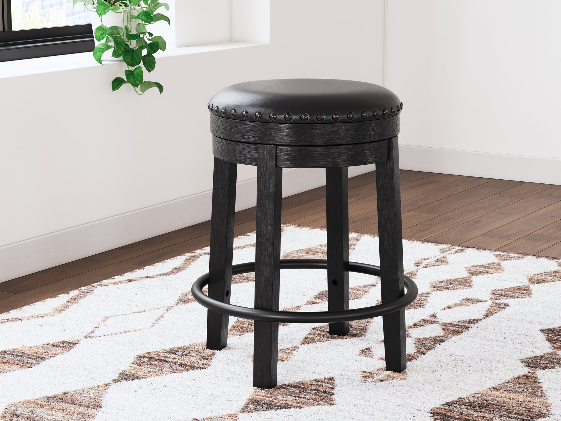 Myers Furniture Outlet - Ashley Furniture - Valebeck Dining Room - UPH Swivel Stool (1/CN) / Black - D546-824