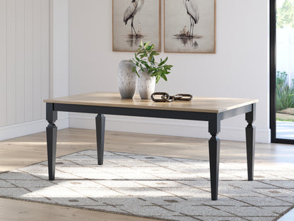 Myers Furniture Outlet - Ashley Furniture - Brenkerton Dining Table - Rectangular Dining Room Table / Grayish Brown/Black - PCD591-25