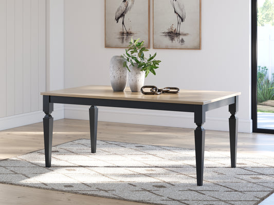 Myers Furniture Outlet - Ashley Furniture - Brenkerton Dining Table - Rectangular Dining Room Table / Grayish Brown/Black - PCD591-25