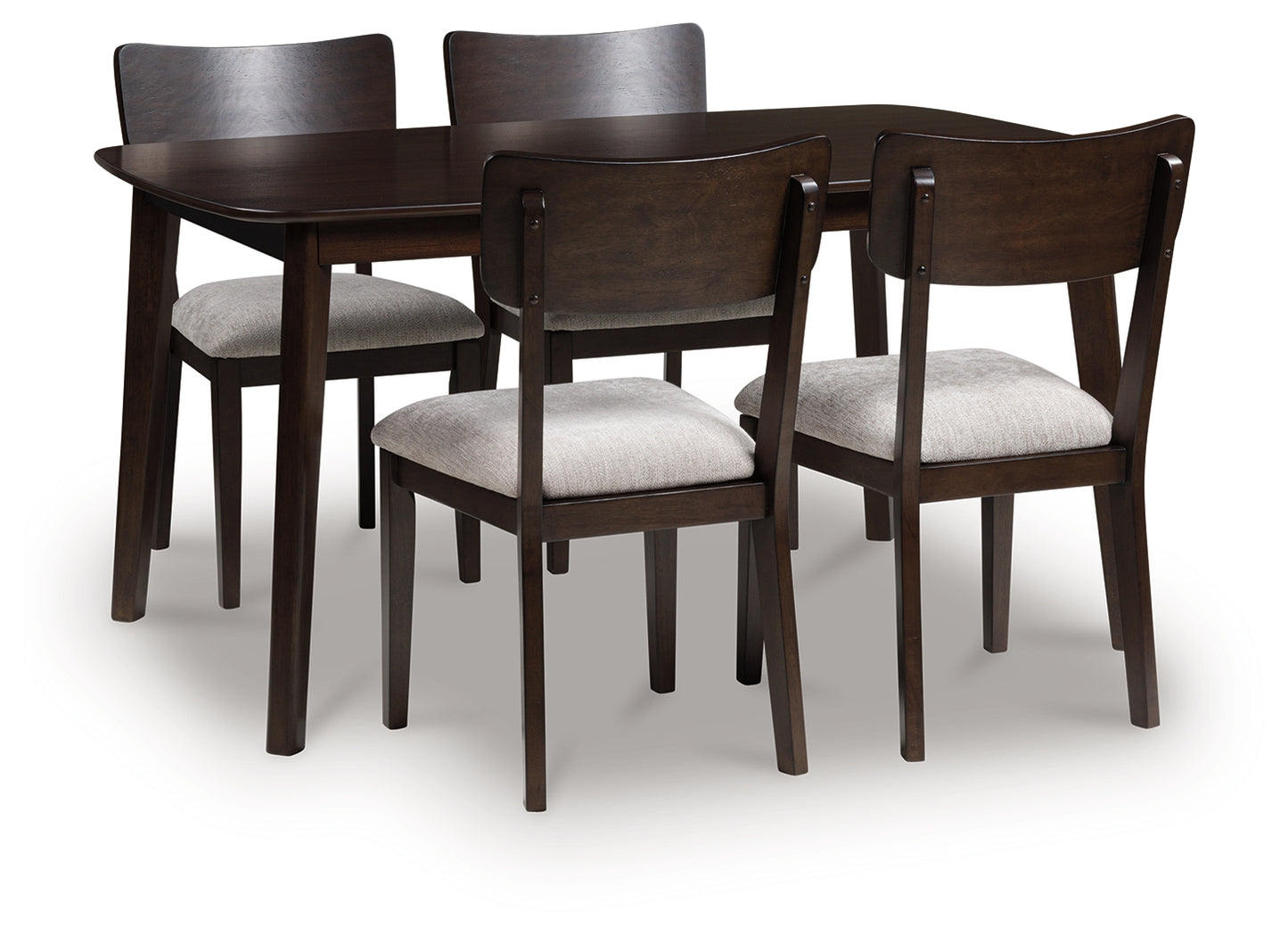 Myers Furniture Outlet - Ashley Furniture - Mallenette Dining Table and 4 Chairs (Set of 5) - Dining Room Table Set (5/CN) / Merlot - PCD607-225