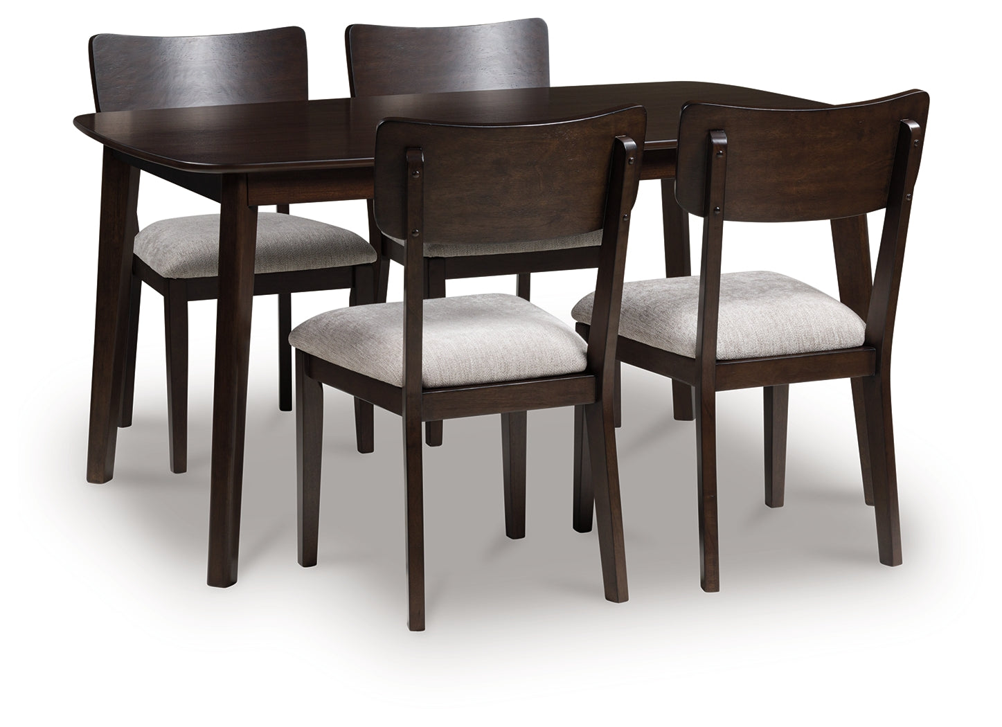 Myers Furniture Outlet - Ashley Furniture - Mallenette Dining Table and 4 Chairs (Set of 5) - Dining Room Table Set (5/CN) / Merlot - PCD607-225
