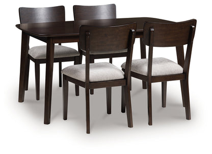 Myers Furniture Outlet - Ashley Furniture - Mallenette Dining Table and 4 Chairs (Set of 5) - Dining Room Table Set (5/CN) / Merlot - PCD607-225