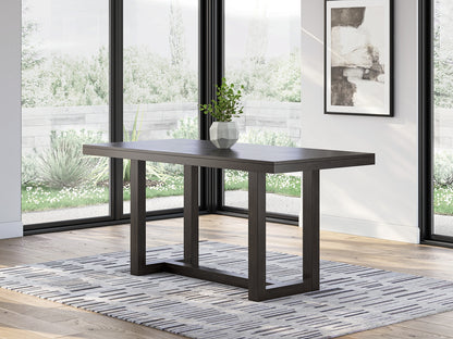 Myers Furniture Outlet - Ashley Furniture - Neymorton Dining Room - RECT Dining Room Counter Table / Dark Grayish Brown - D618-13