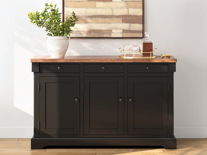 Myers Furniture Outlet - Ashley Furniture - Wildenauer Dining Room - Dining Room Buffet / Brown/Black / 59"W x 18"D x 37"H - D634-80