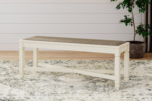 Myers Furniture Outlet - Ashley Furniture - Bolanburg Dining Bench - Large UPH Dining Room Bench / Two-tone / 50"W x 15"D x 20"H - D647-00