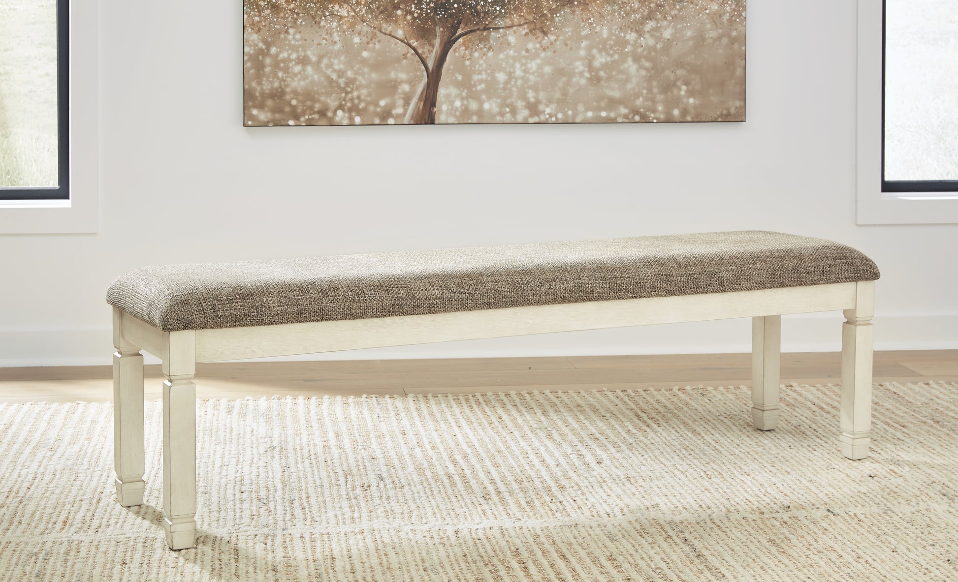 Myers Furniture Outlet - Ashley Furniture - Bolanburg Dining Room - Extra Large UPH DRM Bench / Two-tone - D647-08