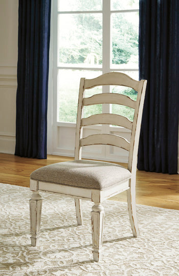 Myers Furniture Outlet - Ashley Furniture - Realyn Dining Room - Dining Chair (Set of 2) / Chipped White - D743-01X2