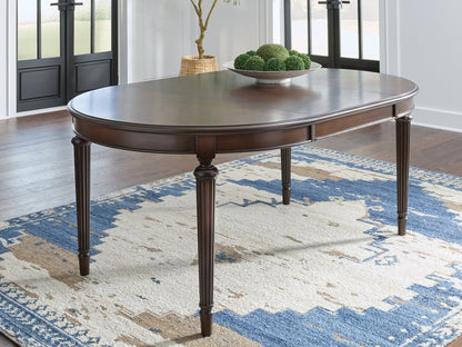 Myers Furniture Outlet - Ashley Furniture - Lavinton Dining Room - Oval Dining Room EXT Table / Brown - D764-35