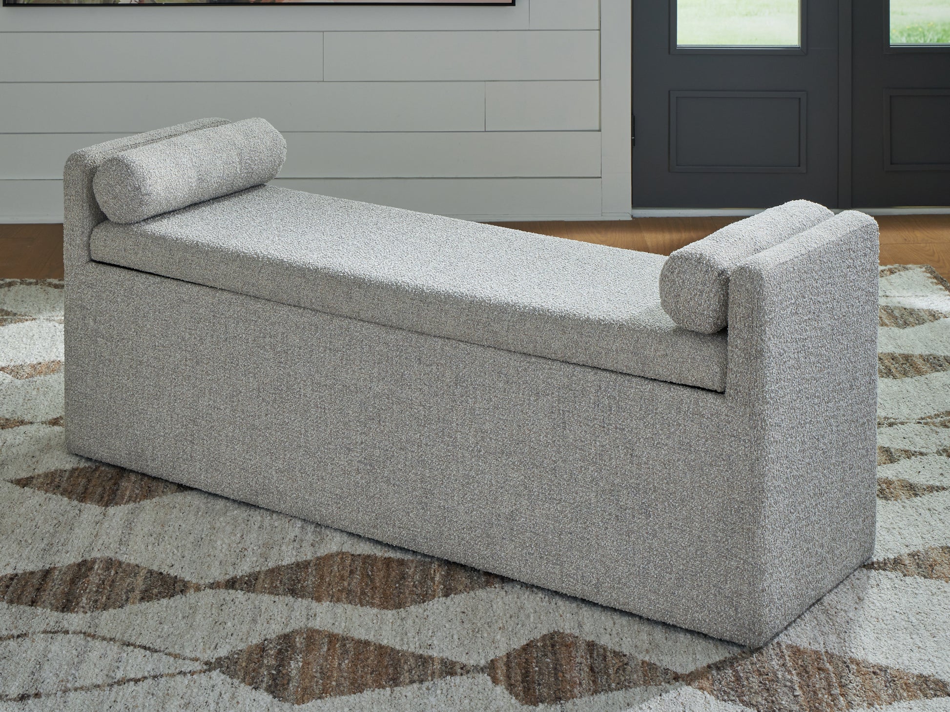Myers Furniture Outlet - Ashley Furniture - Galliden Dining Room - Large UPH Dining Room Bench / Beige - D841-00