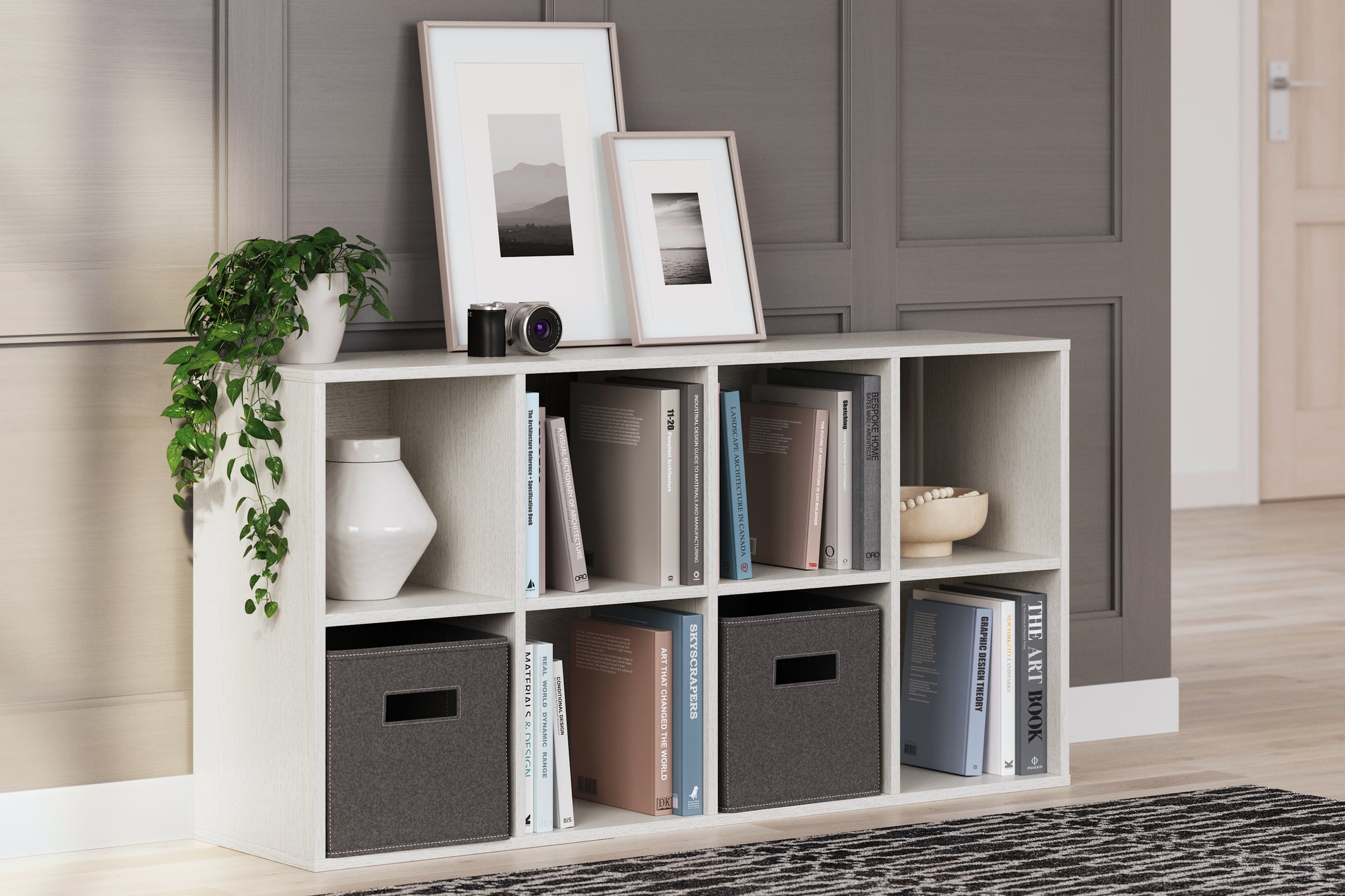 Myers Furniture Outlet - Ashley Furniture - Aprilyn Eight Cube Organizer - Eight Cube Organizer / White - EA1024-4X2