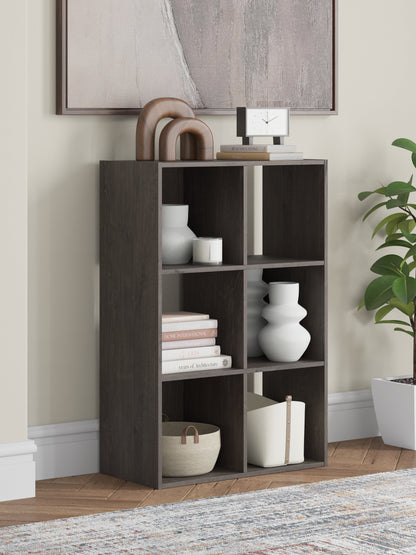 Myers Furniture Outlet - Ashley Furniture - Piperton Six Cube Organizer - Six Cube Organizer / Charcoal - EA5514-3X2