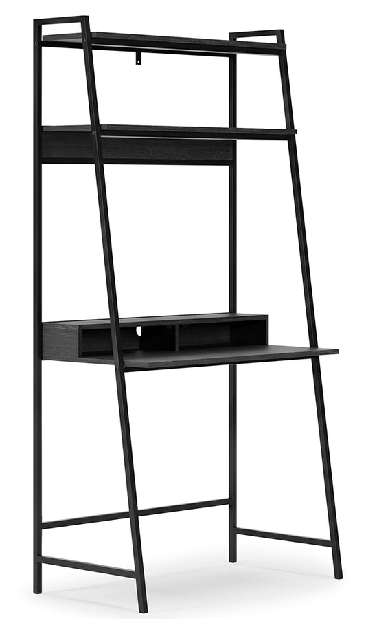 Myers Furniture Outlet - Ashley Furniture - Yarlow Office Desk - Home Office Desk and Shelf / Black - H215-27