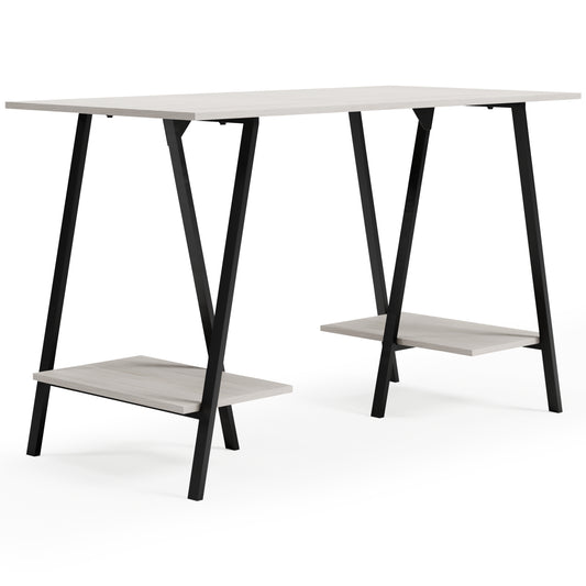 Myers Furniture Outlet - Ashley Furniture - Bayflynn Office Desk - Home Office Desk / White/Black - H288-27
