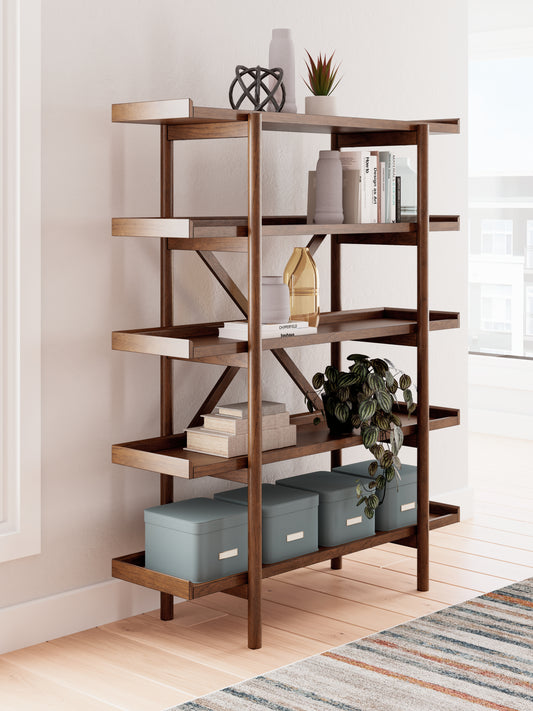 Myers Furniture Outlet - Ashley Furniture - Lyncott Bookcase - Bookcase / Brown - H615-70
