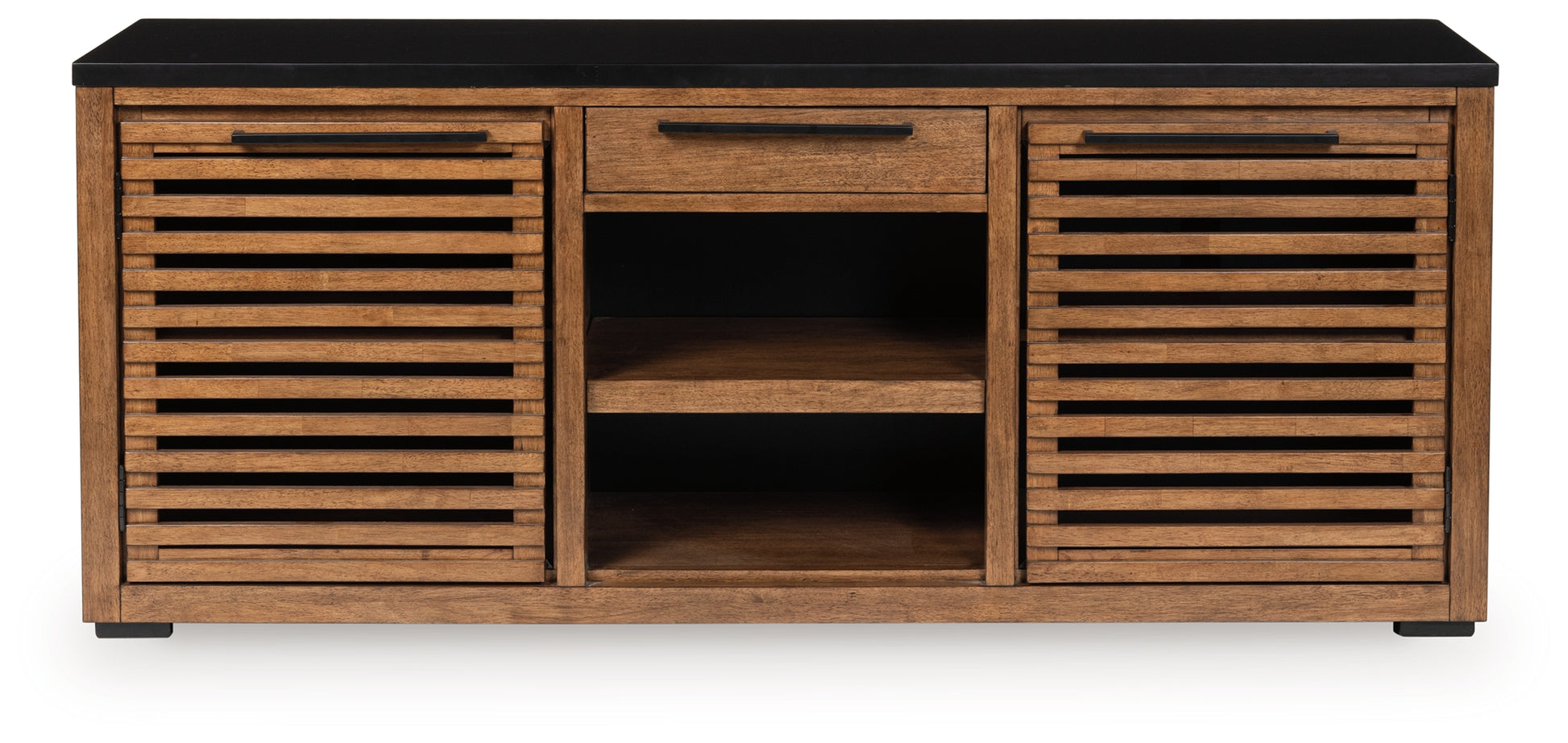 Myers Furniture Outlet - Ashley Furniture - Kallari Bookcase - Credenza / Warm Brown/Black - H737-60