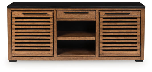 Myers Furniture Outlet - Ashley Furniture - Kallari Bookcase - Credenza / Warm Brown/Black - H737-60
