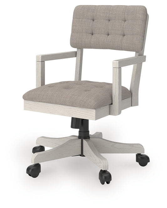 Myers Furniture Outlet - Ashley Furniture - Robbinsdale Home Office Desk Chair - Home Office Desk Chair (1/CN) / Antique White - H742-01A