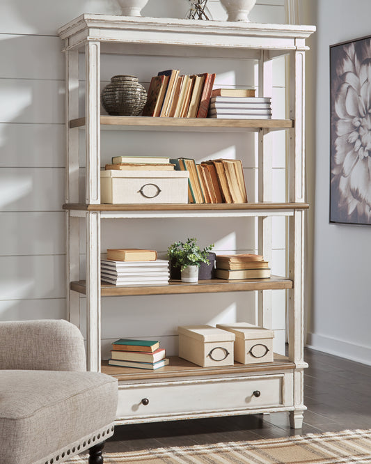 Myers Furniture Outlet - Ashley Furniture - Realyn Bookcase - Bookcase / Brown/White - H743-70
